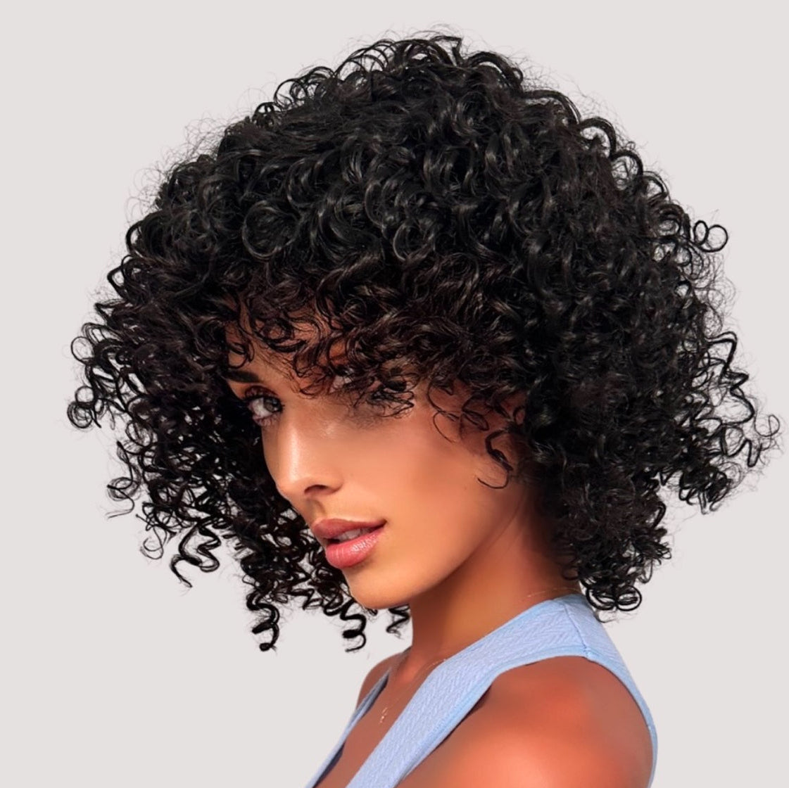 Black Curly Afro Synthetic Wig